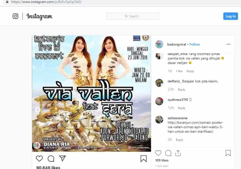 Dituding Lecehkan Agama Hindu, Poster Konser Via Vallen Disomasi Dituding Lecehkan Agama Hindu, Poster Konser Via Vallen Disomasi