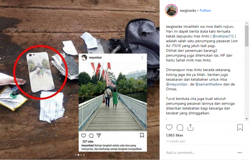 Pasangan Bergandengan Tangan Korban Lion Air JT 610 Ternyata Sepupu Personel J-rock Pasangan Bergandengan Tangan Korban Lion Air JT 610 Ternyata Sepupu Personel J-rock