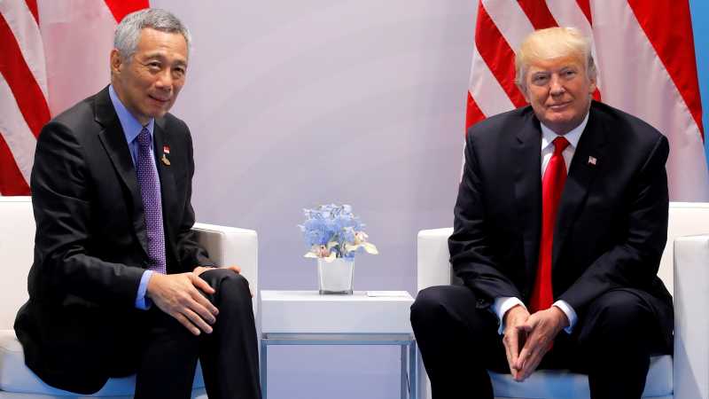 Foto Bersama PM Lee, Trump Salah Berikan Caption di Instagram