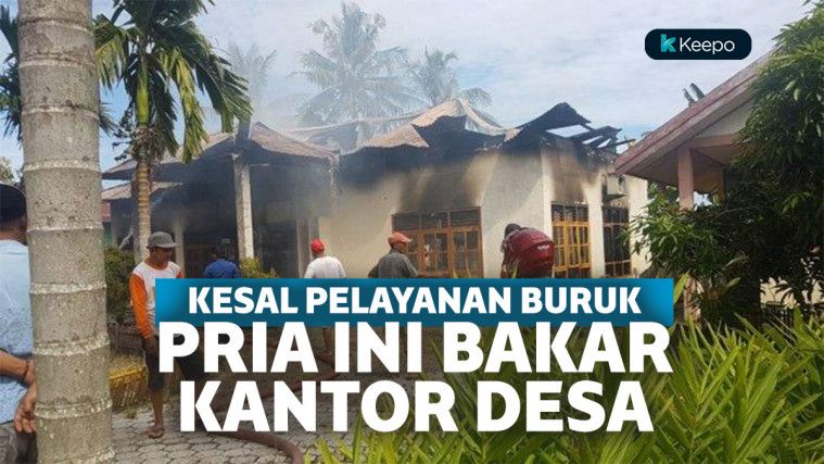 Kesal Kinerja Pelayanan Aparat Desa, Fans Berat Jokowi Bakar Kantor Desa Sambil Live Facebook!