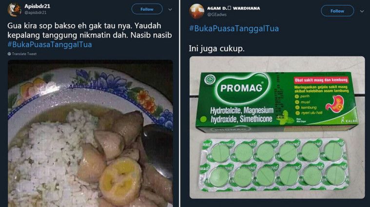 Ngakak! 14 Menu Buka Puasa Edisi Tanggal Tua Versi Netizen, Kok Gini Amat ya?