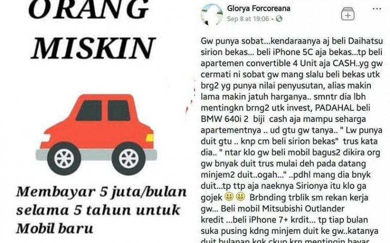 Pelajaran Penting dari Orang Kaya Sebelum Kamu Memutuskan Untuk Beli Kendaraan Secara Kredit 