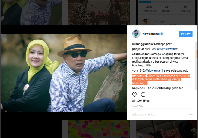 Tak Mau Kalah, Ridwan Kamil Tiru Kemesraan Raisa-Hamish Daud Tak Mau Kalah, Ridwan Kamil Tiru Kemesraan Raisa-Hamish Daud