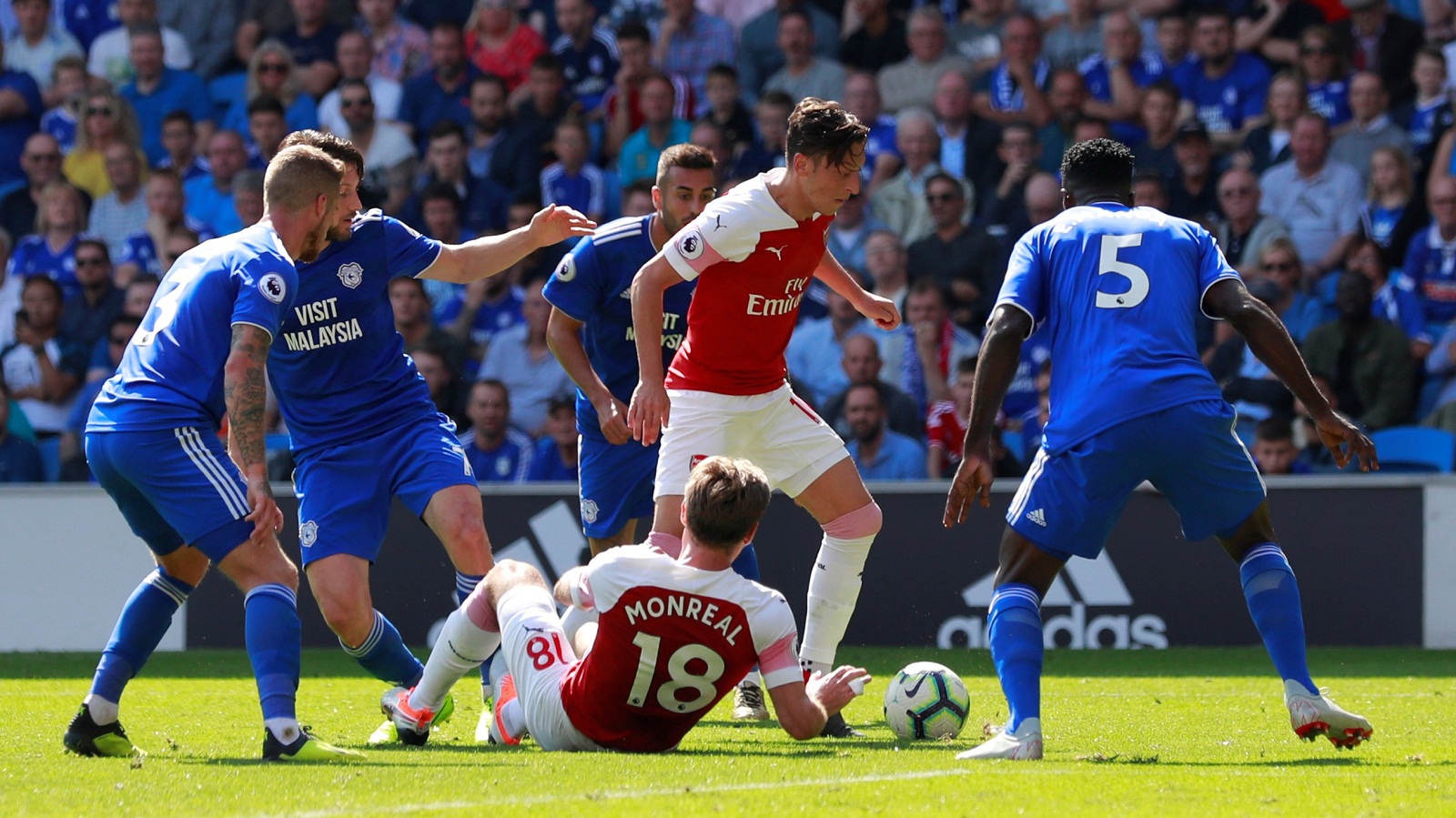 Drama Lima Gol Hiasi Kemenangan Arsenal atas Cardiff City