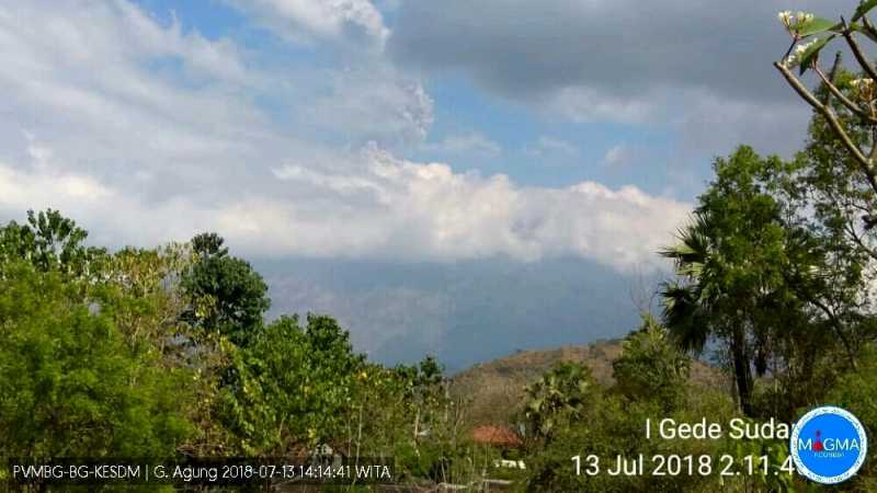 Gunung Agung Kembali Erupsi, Muntahkan Kolom Abu Setinggi 1.500 Meter Gunung Agung Kembali Erupsi, Muntahkan Kolom Abu Setinggi 1.500 Meter