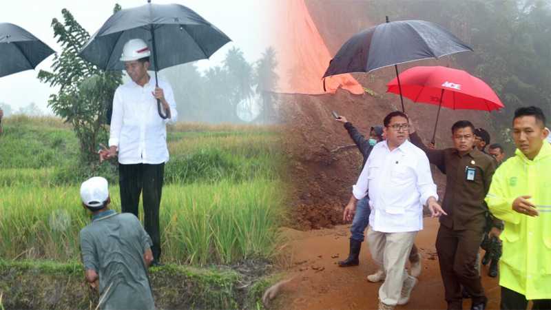 Beda Cara Jokowi dan Fadli Zon Saat Memakai Payung Beda Cara Jokowi dan Fadli Zon Saat Memakai Payung
