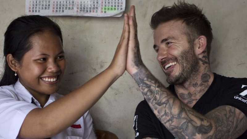 Momen Keakraban Beckham dengan Sripun, Siswi SMP Semarang Momen Keakraban Beckham dengan Sripun, Siswi SMP Semarang