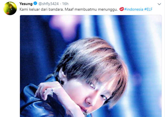 Tiba di Jakarta, Yesung Super Junior Buat Cuitan Berbahasa Indonesia
