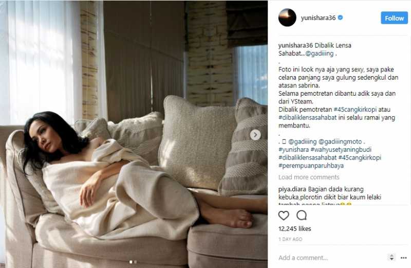 Foto Seksi Dikomplain Netizen, Begini Klarifikasi Yuni Shara Foto Seksi Dikomplain Netizen, Begini Klarifikasi Yuni Shara